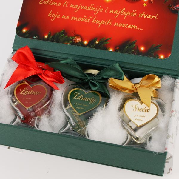 Kutijica sa tri srce teglice - ljubav, sreća, zdravlje